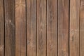 Old brown wooden wall, detailed background photo texture. Wood plank fence close up Royalty Free Stock Photo