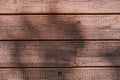 Old brown wooden wall, detailed background photo texture. Wood plank fence close up Royalty Free Stock Photo