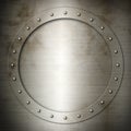 Old brushed Steel round frame