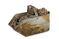 Old bucket with ash Royalty Free Stock Photo