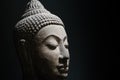 An old buddha image carved from stone Royalty Free Stock Photo