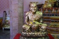 Old Buddha statue in beautiful Thai temple, Buddhist concept