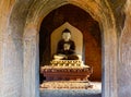 An old Buddha statue at the temple in Bagan, Myanmar Royalty Free Stock Photo