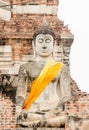 Old buddha statue in Thailand Royalty Free Stock Photo