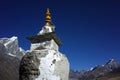 Old buddhist stupa on the Everest trek, Nepal Royalty Free Stock Photo