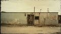 Eerie Polaroid: Barred Door In Richard Misrach Style