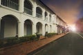 old building along town street in luangprabang world heritage site of unesco in northern of lao