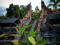 Old Building Architecture Stairs And Gate Entrance View Of Buddhist Monastery In Bali