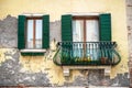 Old building with a balcony in Venezia, Italy Royalty Free Stock Photo