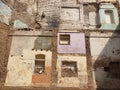 An old building being razed in Raja Bazar, Rawalpindi