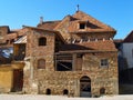 Old building being restored Sighisoara, Romania, Transylvania Royalty Free Stock Photo