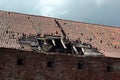 Old building with broken roof Royalty Free Stock Photo