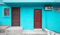 Old building colorful facade, Guayaquil, Ecuador