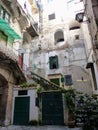 Old building in the historical center of Salerno in Italy.