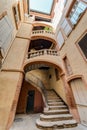 Old building courtyard in Montauban, France