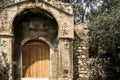 Old building,door arch ruins,