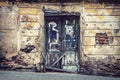 Old building doors in Vilnius city