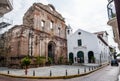 Old building facade in Casco Viejo in Panama City - historical a Royalty Free Stock Photo