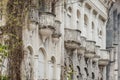 Old building facade in Casco Viejo in Panama City - historical a Royalty Free Stock Photo