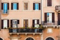 Old building facade on famous Piazza Navona in Rome. Piazza Navona. Rome. Italy Royalty Free Stock Photo