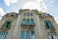 Old building facade in historically city Tomis.