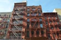 Old building with fire escape, NYC Royalty Free Stock Photo