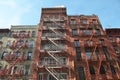 Old building with fire escape, NYC Royalty Free Stock Photo