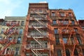 Old building with fire escape, NYC Royalty Free Stock Photo