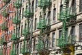 Old building with fire escape, NYC Royalty Free Stock Photo