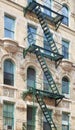 Old building with iron fire escape, New York City, USA Royalty Free Stock Photo
