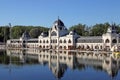 Old building on lake Varosliget Royalty Free Stock Photo