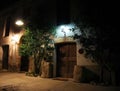 Old building lit at night Royalty Free Stock Photo