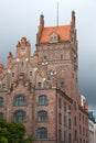 Old building made of red bricks Munich, Germany Royalty Free Stock Photo