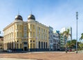 Old Building in Marco Zero Square at Ancient Recife district - Recife, Pernambuco, Brazil Royalty Free Stock Photo