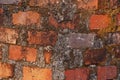 Old building material clay bricks patterns Royalty Free Stock Photo