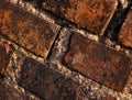 Old building material clay bricks patterns Royalty Free Stock Photo