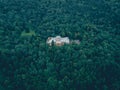 old building in the middle of the forest. An old house in the suburbs of St. Petersburg Royalty Free Stock Photo