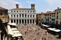 Italy, Bergamo - view on the New Palace at the Piazza Vecchio