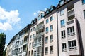 Old building and new building, row of houses in Schwabing