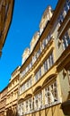 Old building with open windows in Prague Old Town, Czech Republic Royalty Free Stock Photo