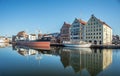 Old buildings of Polish Maritime Museum in harbor in Old Town in Gdansk, Poland Royalty Free Stock Photo