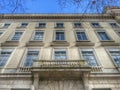 The old building in the postmodern style in the old town of Lyon, France Royalty Free Stock Photo