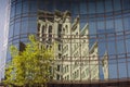 Reflection of an old building in New York Cityoffice building, New York City, United States, North America Royalty Free Stock Photo