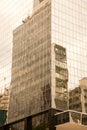 Old building reflextions on a modern glass building in Brazil Royalty Free Stock Photo