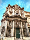 Old building, Rome Italy streets at nightfall