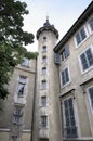 Old building with round tower near Pont Bonaparte