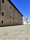 Old building, Square of Rinascimento in Urbino Italy on a sunny day Royalty Free Stock Photo