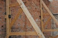 Old building support formwork wall system Royalty Free Stock Photo