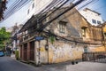 Old building on talat noi.Talat Noi or Talad Noi is a historic neighbourhood in Bangkok Royalty Free Stock Photo