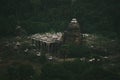 Old building with unfinished construction in the forest Royalty Free Stock Photo